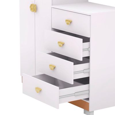 Comoda Roupeiro 120 Cm 2 Portas Cris 20034 Branco Camarim Flex