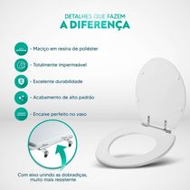 Tampa De Vaso Poliéster Avalon Fumê Transparente Para Louça Ideal Standard