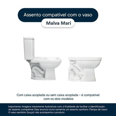 Assento Sanitário Malva Branco Para Vaso Mari