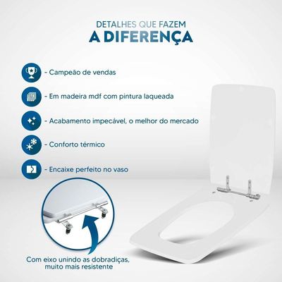 Assento Sanitário Malva Branco Para Vaso Mari