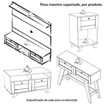 Painel 72 Polegadas Aparador 2 Mesas Tr4 Cinamomo Off White Arly