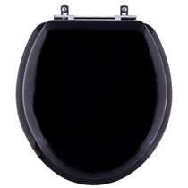 Tampa De Vaso Almofadado Dalia Preto Para Bacia Fiori 6lpf