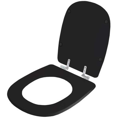 Assento Sanitário Soft Close Donna Preto Para Vaso Santamarina