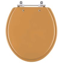 Assento Sanitário Poliester Saveiro Amarelo Terra Para Vaso Celite