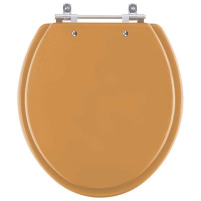 Assento Sanitário Poliester Saveiro Amarelo Terra Para Vaso Celite