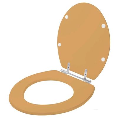 Assento Sanitário Poliester Saveiro Amarelo Terra Para Vaso Celite