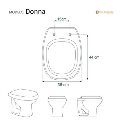 Assento Sanitário Soft Close Donna Verde Claro Para Vaso Santamarina