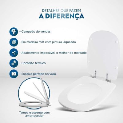 Assento Sanitário Soft Close Donna Verde Claro Para Vaso Santamarina