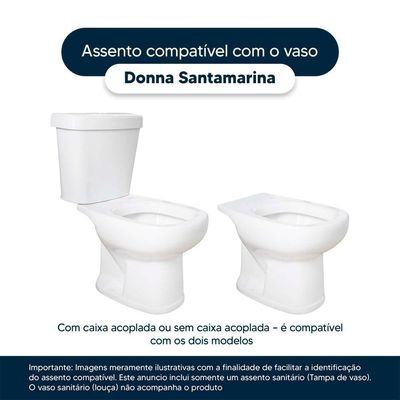 Assento Sanitário Soft Close Donna Verde Claro Para Vaso Santamarina