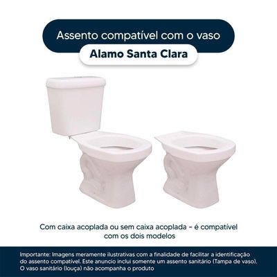 Assento Sanitário Soft Close Alamo Caramelo Para Vaso Santa Clara