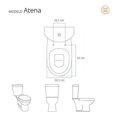 Assento Sanitário Soft Close Atlantis Branco Para Vaso Hervy