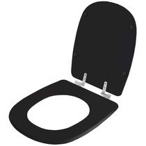 Assento Sanitário Soft Close Dona Beja Preto Para Vaso Santa Clara