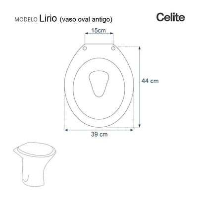 Assento Sanitário Soft Close Lirio Verde Itapoa Para Vaso Celite