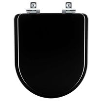 Assento Sanitário Soft Close Nexo Preto Para Vaso Roca