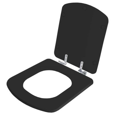 Assento Sanitário Soft Close Lirio Preto Para Vaso Fiori