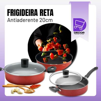 Frigideira Enjoy 20cm Qualidade E Praticidade Com Tampa De Vidro