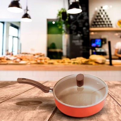 Frigideira Enjoy 20cm Qualidade E Praticidade Com Tampa De Vidro