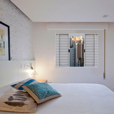 Veneziana 6 Folhas De Correr S/grade 1.00 X 1.50 Alumínio Branco Linha Modular - Hale