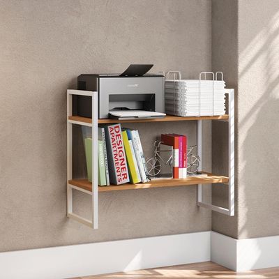 Estante Nicho 2 Prateleiras 72 Cm Li008 Canela Branco Kpb