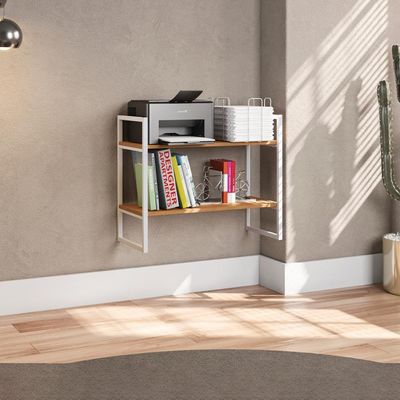 Estante Nicho 2 Prateleiras 72 Cm Li008 Canela Branco Kpb