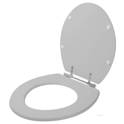 Assento Sanitário Targa Cinza Real Para Vaso Deca