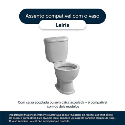 Tampa De Vaso Sanitario Poliester Leiria Branco Para Bacia Luzarte