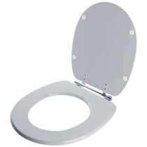 Tampa De Privada Em Mdf Loren One Cinza Claro Para Vaso Lorenzetti