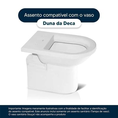 Tampa De Vaso Laqueado Com Amortecedor Duna Marrom Fosco Para Bacia Deca Com Ferragem Marrom
