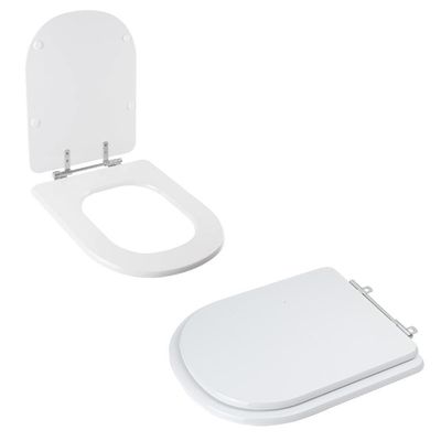 Tampa Vaso Sanitário Madeira Laqueada Carrara Branco Para Bacia Deca