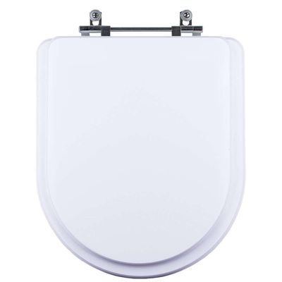 Tampa Vaso Sanitário Madeira Laqueada Carrara Branco Para Bacia Deca