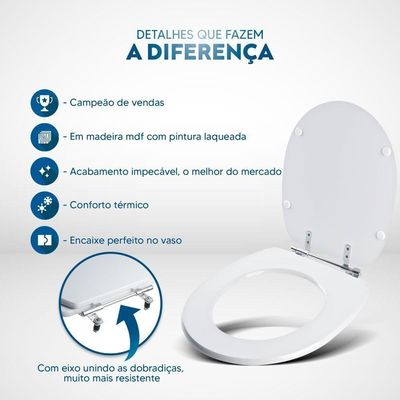 Tampa De Vaso Aspen Cinza Real Para Bacia Deca 6lpf
