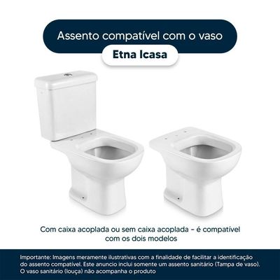 Tampa De Vaso Almofadada Etna Palha Para Bacia Icasa 6lpf