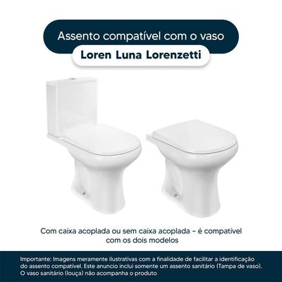 Tampa De Vaso Sanitário Loren Luna Bege Claro Para Bacia Lorenzetti