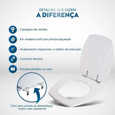 Tampa De Vaso Thema Cinza Claro Para Bacia Incepa 6lpf