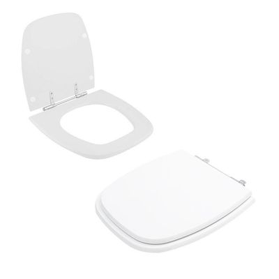 Tampa Vaso Sanitário Madeira Laqueada Savary Branco Para Bacia Eternit