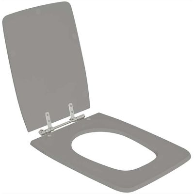 Assento Sanitário Poliester Vila Rica Cinza Escuro Para Vaso Icasa