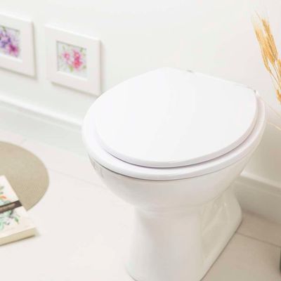 Tampa De Vaso Sanitário Laqueado Uni Branco Para Bacia Celite