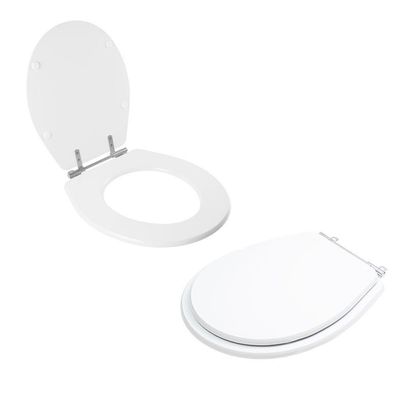 Tampa Vaso Sanitário Madeira Laqueada Aries Branco Para Bacia Eternit