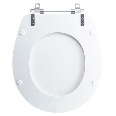 Tampa Vaso Sanitário Madeira Laqueada Aries Branco Para Bacia Eternit