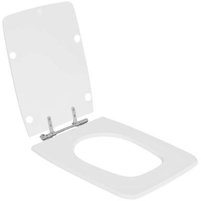 Tampa De Vaso Sanitario Poliester Malva Branco Para Bacia Mari