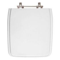 Tampa De Vaso Sanitario Poliester Malva Branco Para Bacia Mari