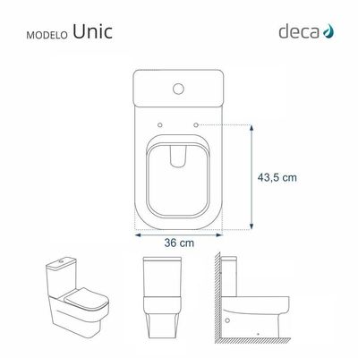 Assento Poliester Soft Close Antimicrobiano Unic Branco Para Vaso Deca