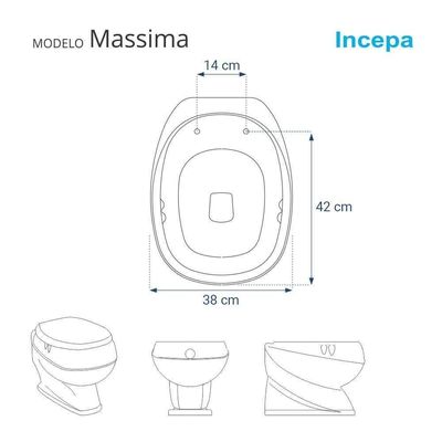 Assento Sanitario Poliester Com Amortecedor Massima Branco Para Vaso Incepa