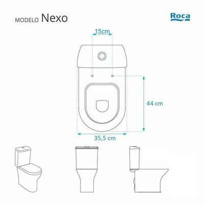 Assento Sanitário Acrílico Nexo Branco Para Vaso Roca