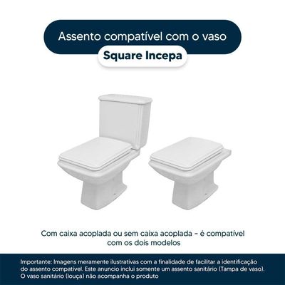 Assento Sanitario Poliester Square Verde Mace Para Vaso Incepa