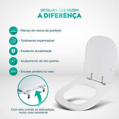 Assento Sanitario Poliester Ezedra Visone (salmao) Para Vaso Ideal Standard