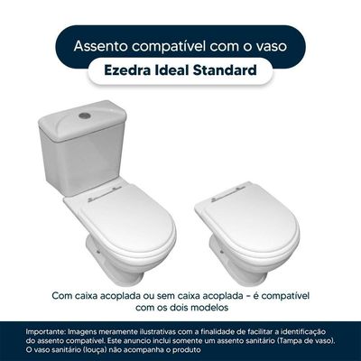Assento Sanitario Poliester Ezedra Visone (salmao) Para Vaso Ideal Standard