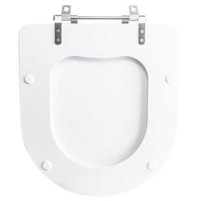 Tampa Vaso Sanitário Madeira Laqueada Riviera Branco Para Bacia Celite
