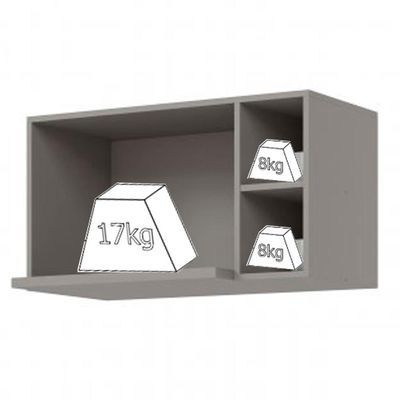 Armario Aereo Para Microondas Mdf 80 Cm Americana C557 Cinza Henn