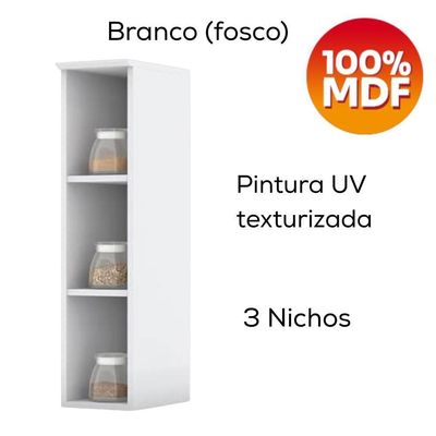 Armario Aereo Com Nicho Mdf 20 Cm Americana C360 Branco Henn